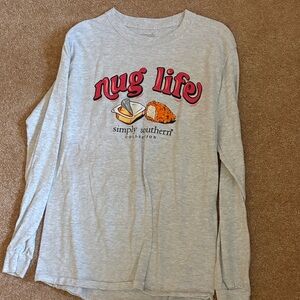 Simply Southern Light Gray 'Nug Life' Long Sleeve Tee